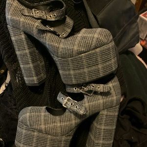 Dolls Kills Plaid Platforms